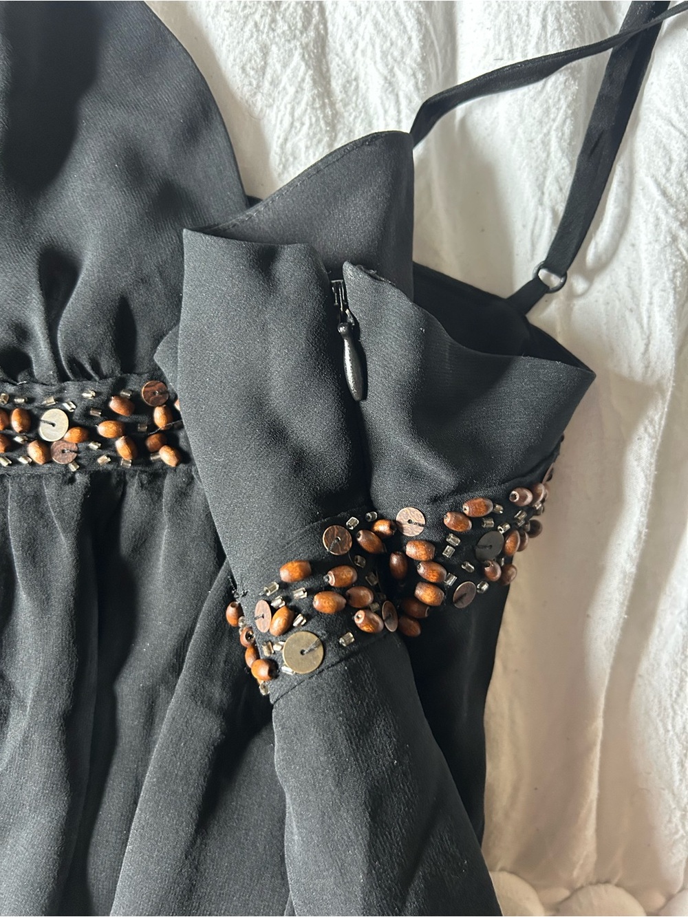 BCBG Silk Beaded top xs - Picture 3 of 6